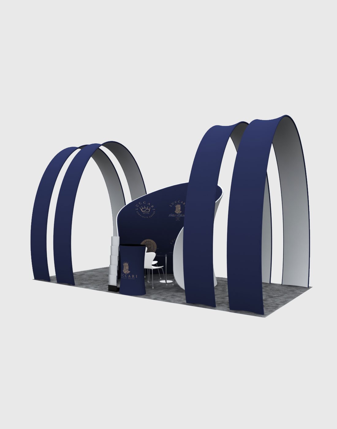 6m Meeting Pod with Round Arch Exhibition Kit