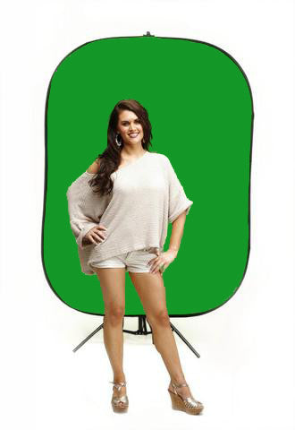 Green/ Blue Reversible Background with portable backdrop stand