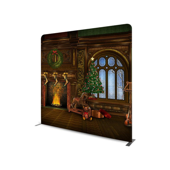 Christmas Photography Design STRAIGHT TENSION FABRIC MEDIA WALL