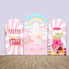Rainbow Castle and Candyland Themed Party Backdrop Media Sets for Birthday / Events/ Weddings
