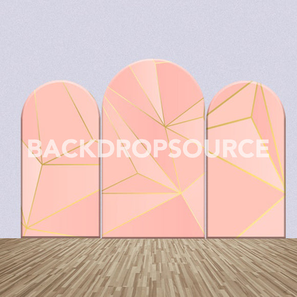 Peach Marble Themed Party Backdrop Media Sets for Birthday / Events/ Weddings
