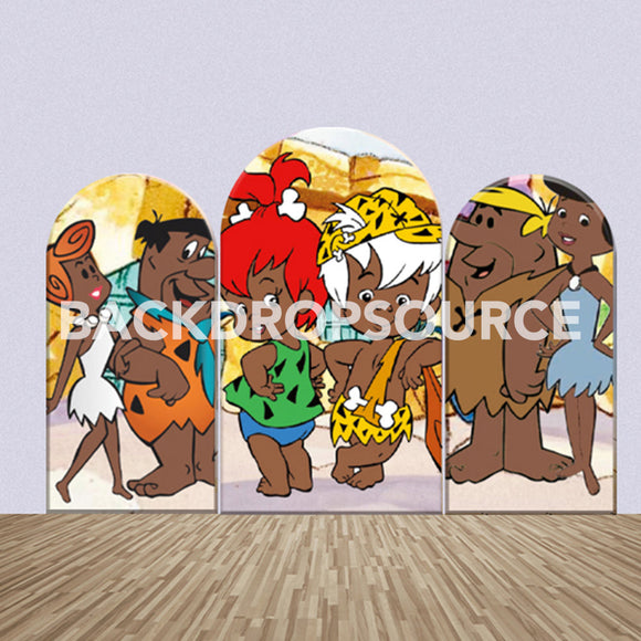 The Flintstones Themed Party Backdrop Media Sets for Birthday / Events/ Weddings