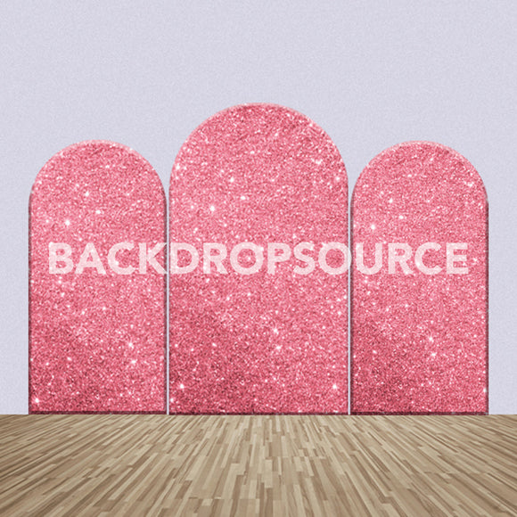 Glittery Pink Themed Party Backdrop Media Sets for Birthday / Events/ Weddings