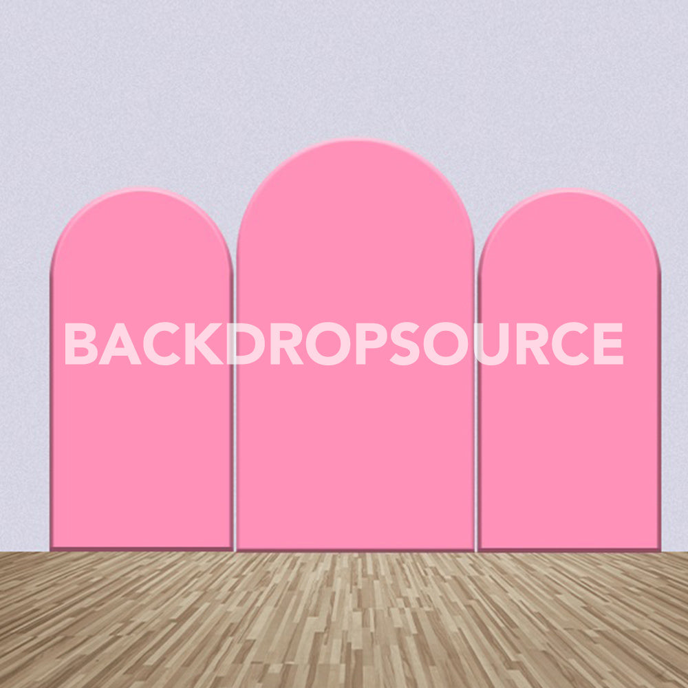 Solid Pink Themed Party Backdrop Media Sets for Birthday / Events/ Weddings