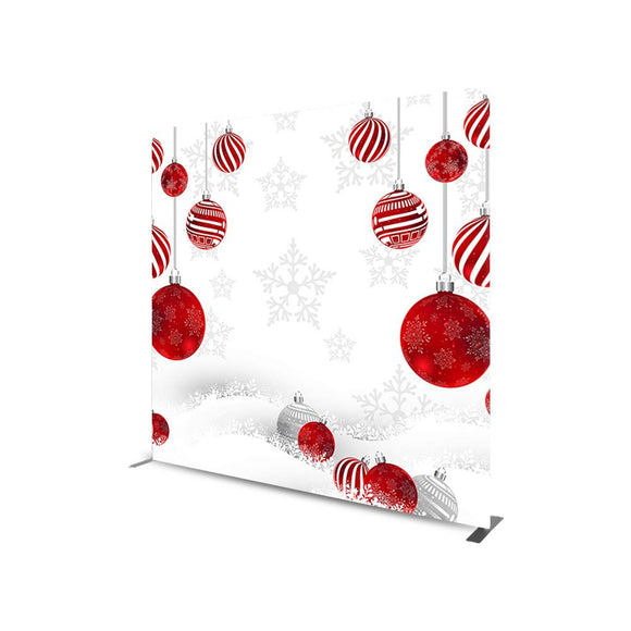 Christmas Red Ball Pillowcase Straight Tension Fabric Backdrop