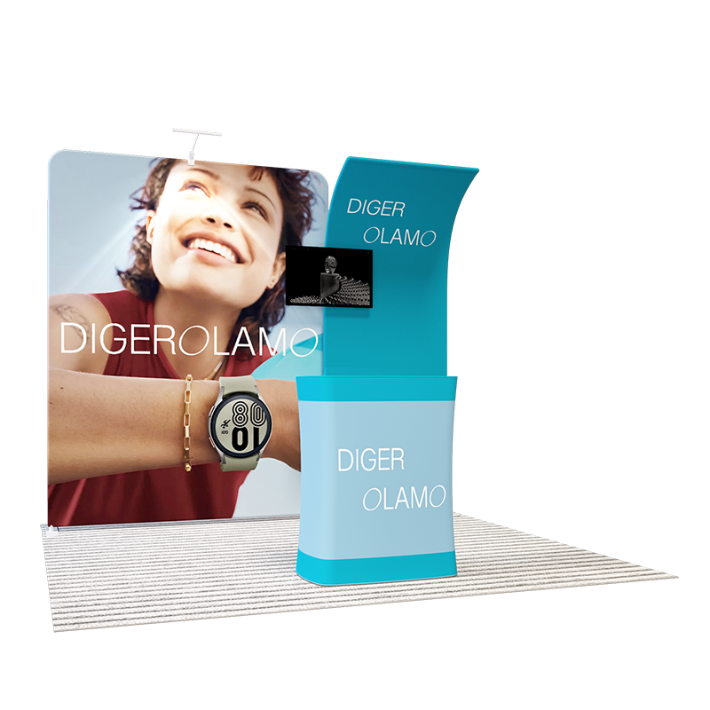 Customized 3m Portable Booth Display for Trade Shows – Backdropsource UK