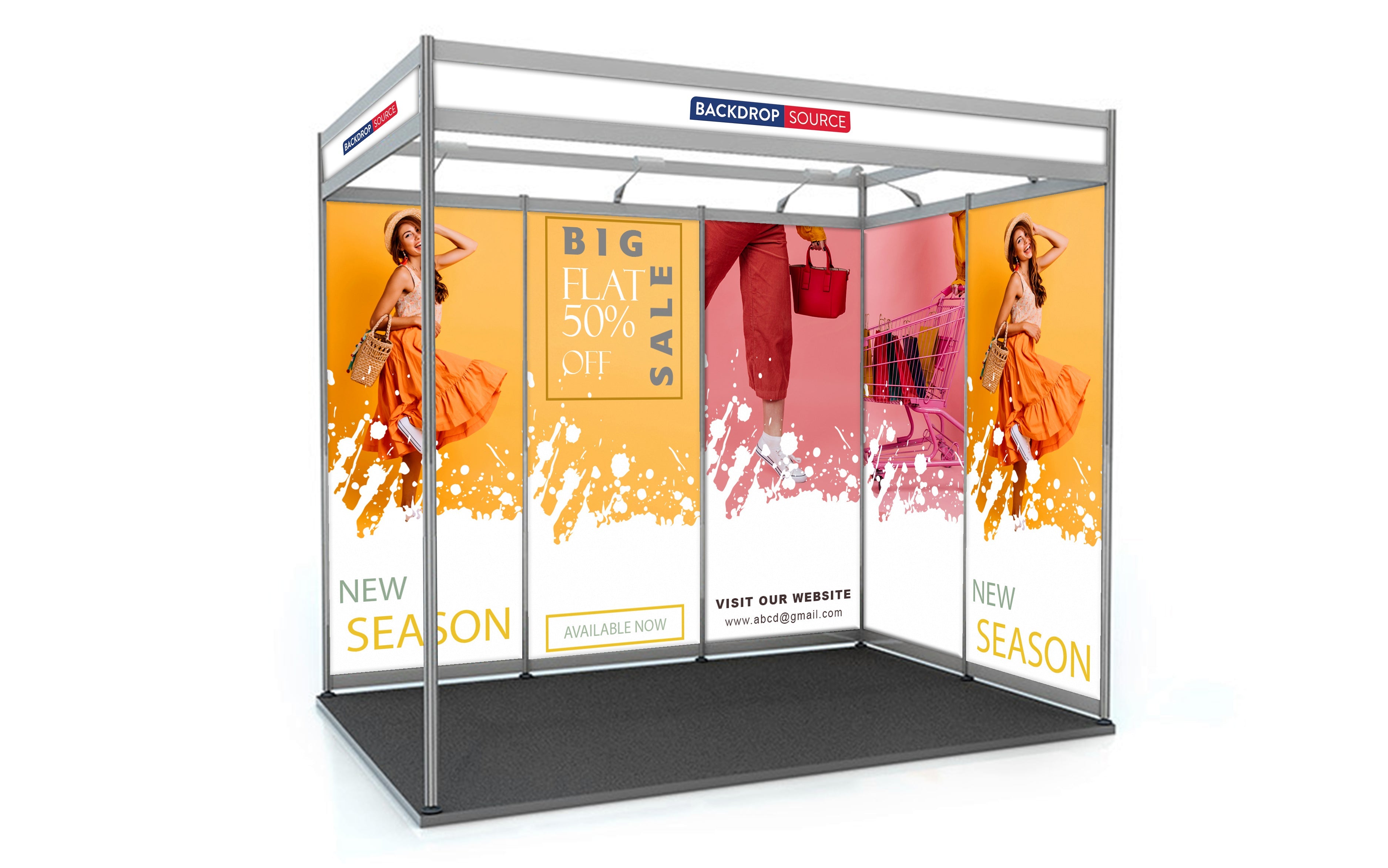 2m x 3m Shell Scheme Graphics for All Exhibitions – Backdropsource UK