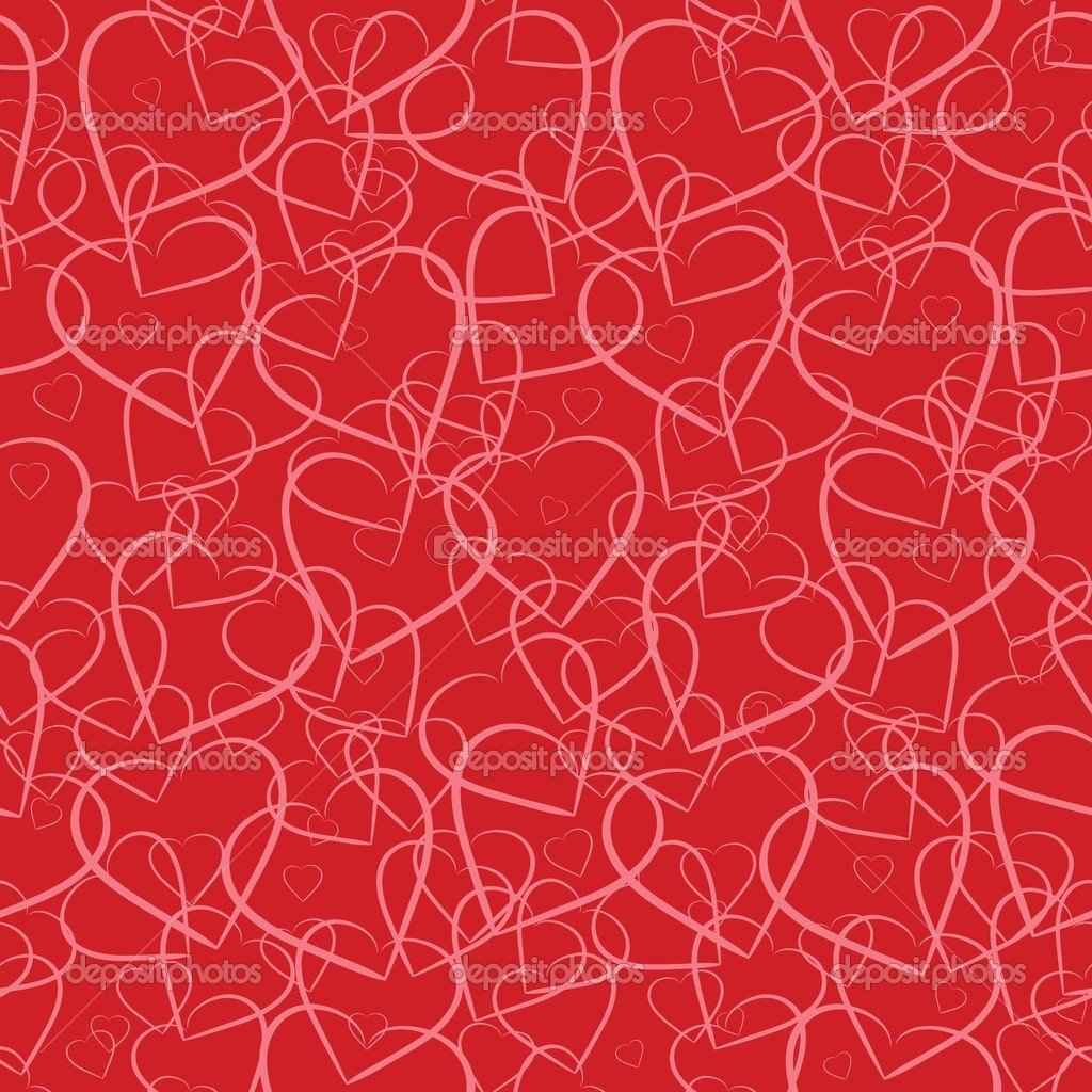 Red Heartin Theme Print Photography Backdrop