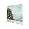Christmas Snow Tree Straight Tension Backdrop