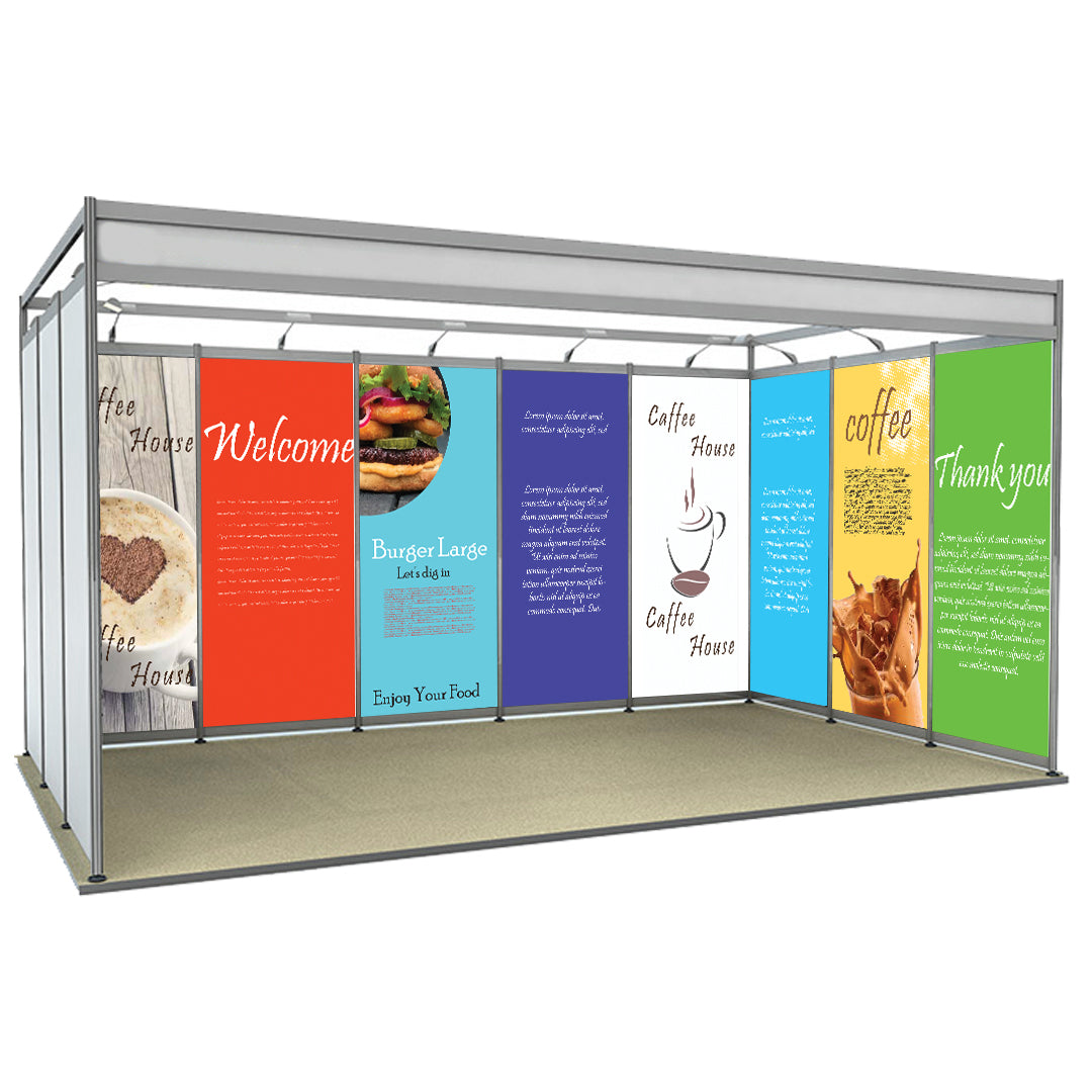 5m x 3m Shell Scheme Exhibition Graphics Printing – Backdropsource UK