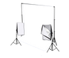 white backdrop with softbox lights