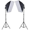 2 Head Continuous Economy Softbox Studio Day Light Equipment Kit