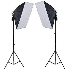 2 Head Continuous Economy Softbox Studio Day Light Equipment Kit