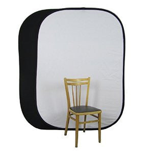 Collapsible Black And White Pop Up Backdrop (1.5m x 2.1m)