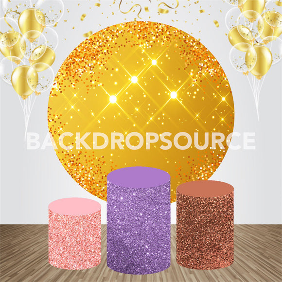 Glitter Event Party Round Backdrop Kit