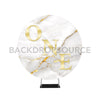 White Themed Birthday Party  Circle Round Photo Booth Backdrop