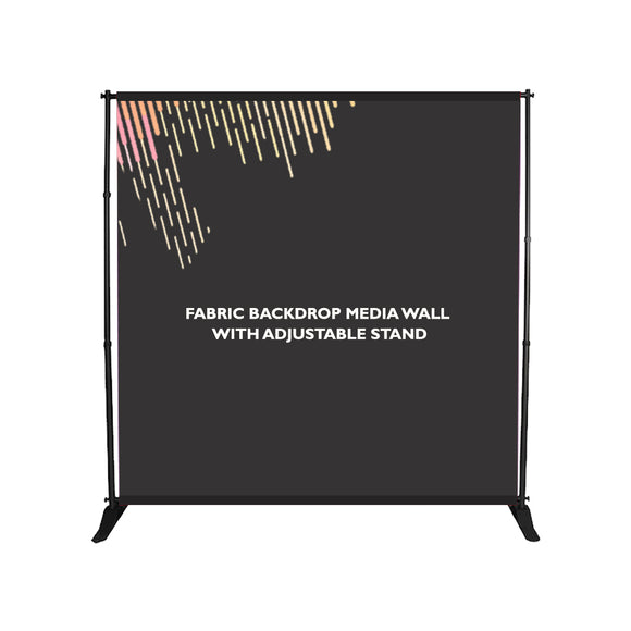 FABRIC BACKDROP MEDIA WALL WITH ADJUSTABLE STAND