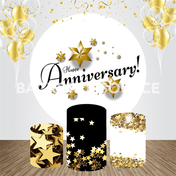 Anniversary Event Party Round Backdrop Kit