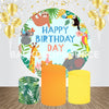 Animal Themed Birthday Event Party Round Backdrop Kit