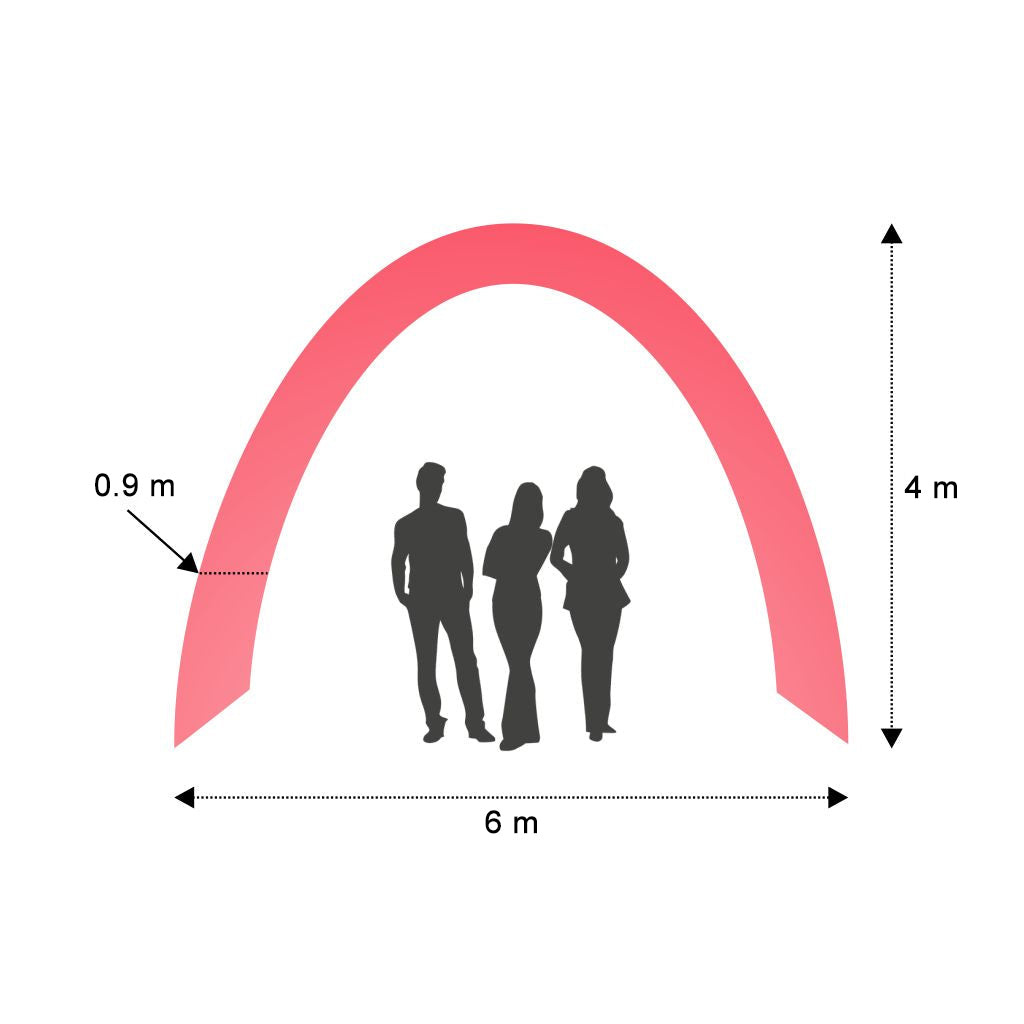 C Shape Tension Fabric Arch - 6m
