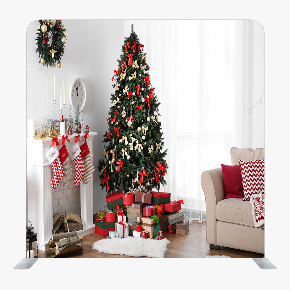 Christmas STRAIGHT TENSION FABRIC MEDIA WALL - 125