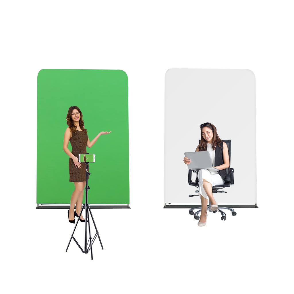 Chroma Green/White Backdrop for Backgrounds (Size 2m wide x 2.3m high)