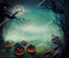Forest Pumpkin with Spooky Tree Backdrop