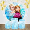 Frozen Princess Elsa And Anna Event Party Round Backdrop Kit