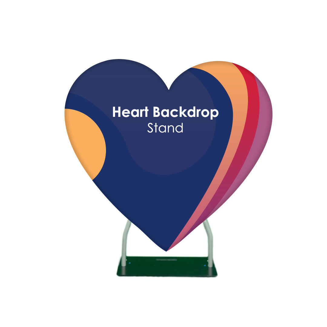Custom Printed Fabric Heart-Shaped Backdrop | Backdropsource