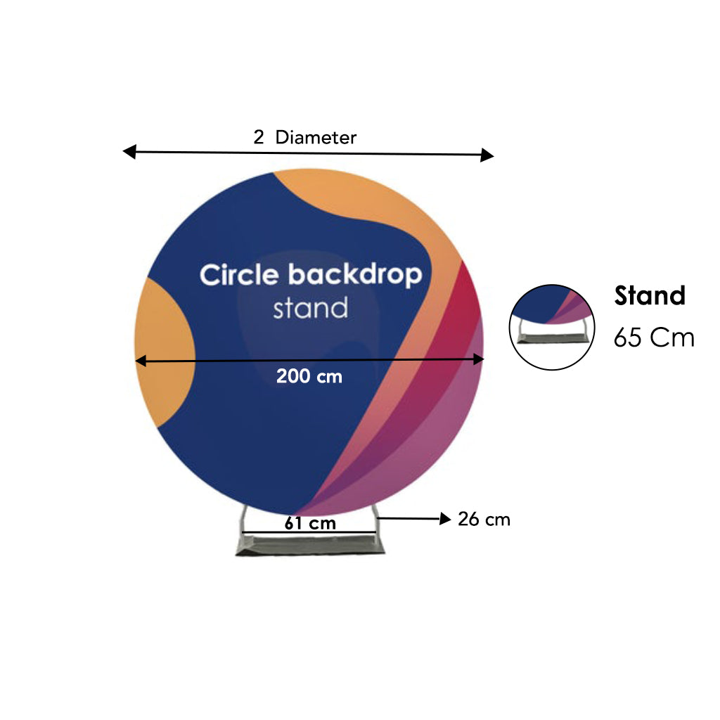 Circular Backdrop Stand ( Diameter 2m) for Wedding & Birthday Parties Decorations