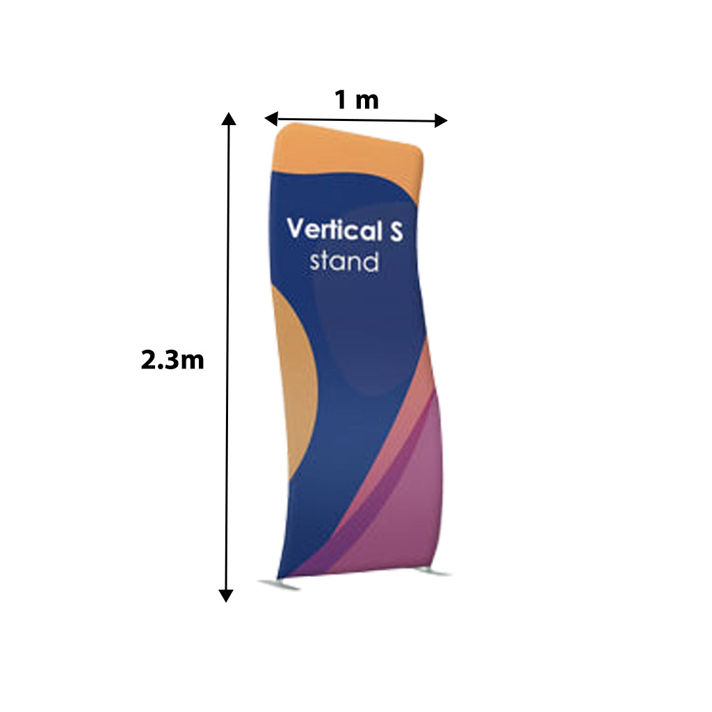 Vertical S Shape Tension Fabric Display Stands