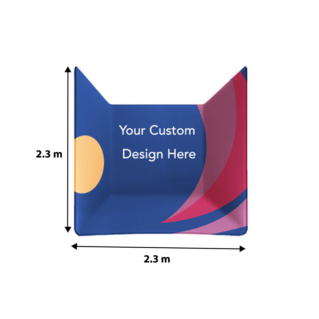 Custom Printed U Shaped Exhibition Booth ( Covers 3 Walls/ Sides)