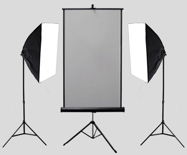 Passport / ID Backdrop With Stand and Studio Lighting kit