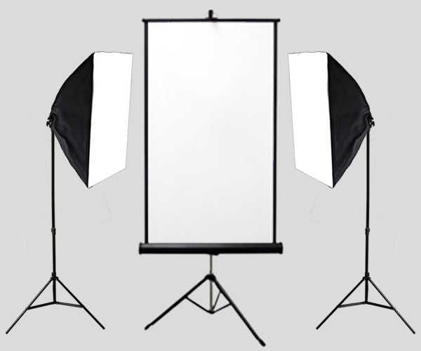 Passport / ID Backdrop With Stand and Studio Lighting kit