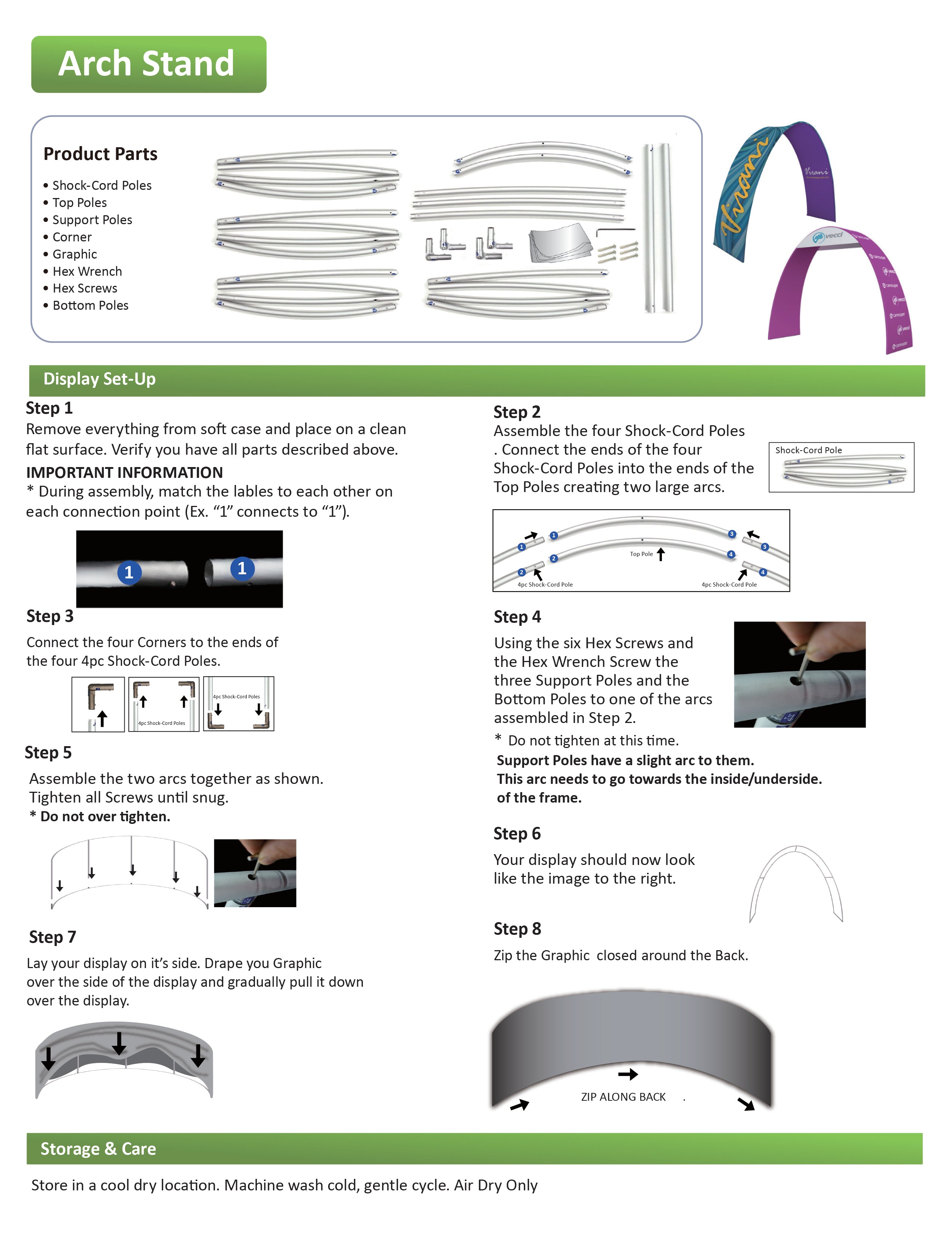 C Shape Tension Fabric Arch - 3m