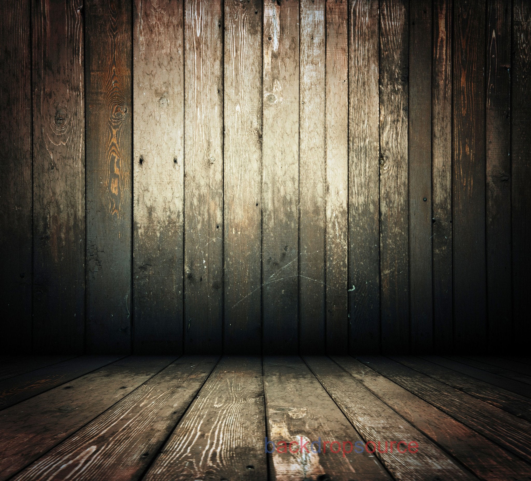 Sepia Wood Warped Baseboard Print Photography Backdrop