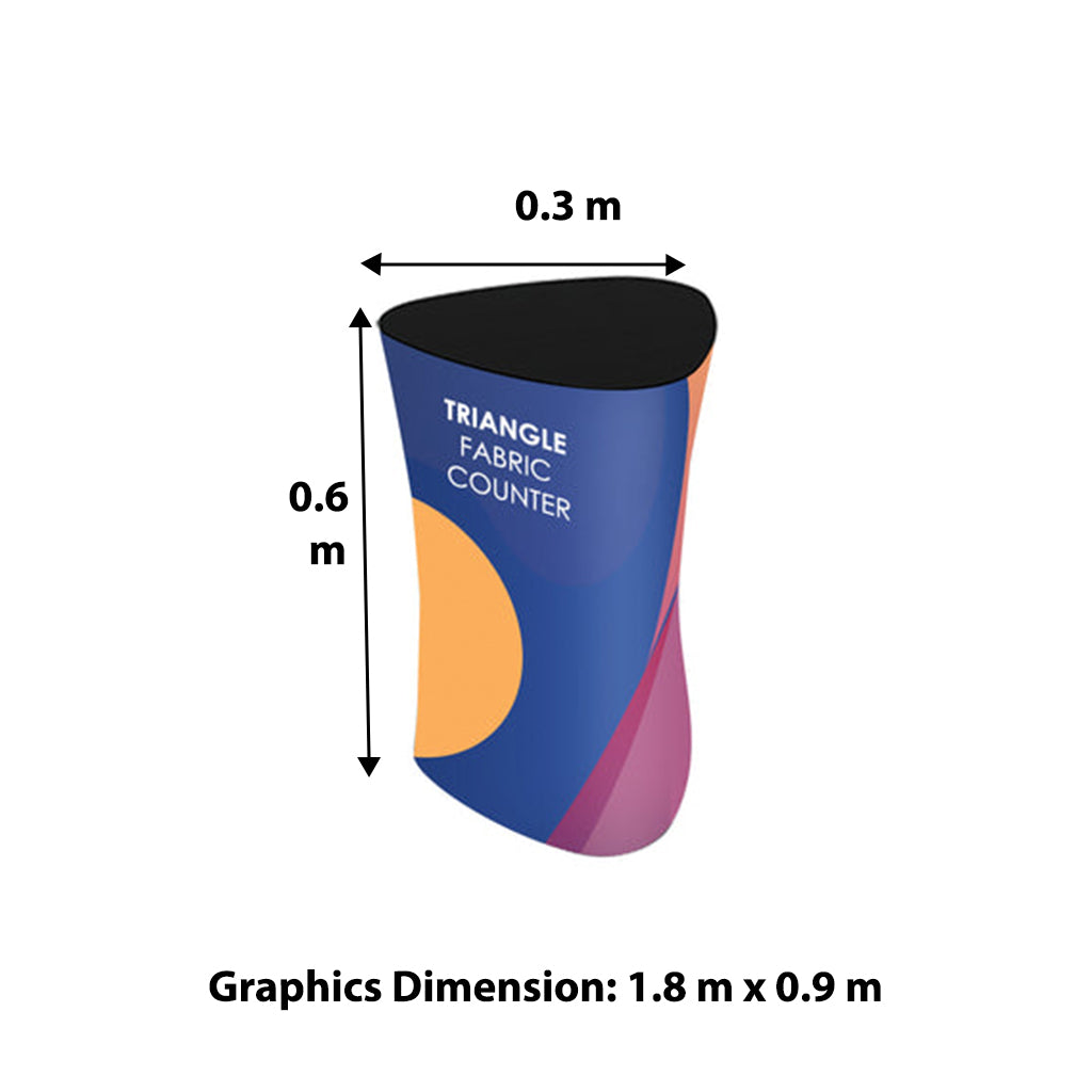 Triangle Fabric Display Counter (For Podium & Booth Exhibitions)