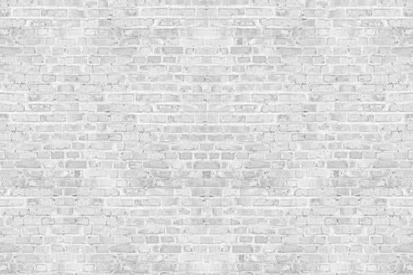White Gray Brick Wall Backdrop - Clearance Sale