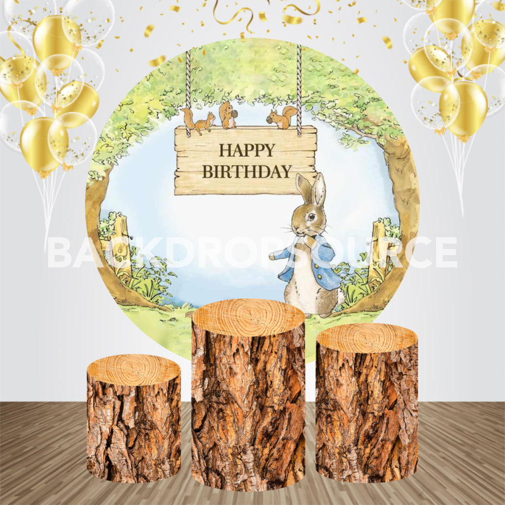 Jungle Themed Birthday Event Party Round Backdrop Kit