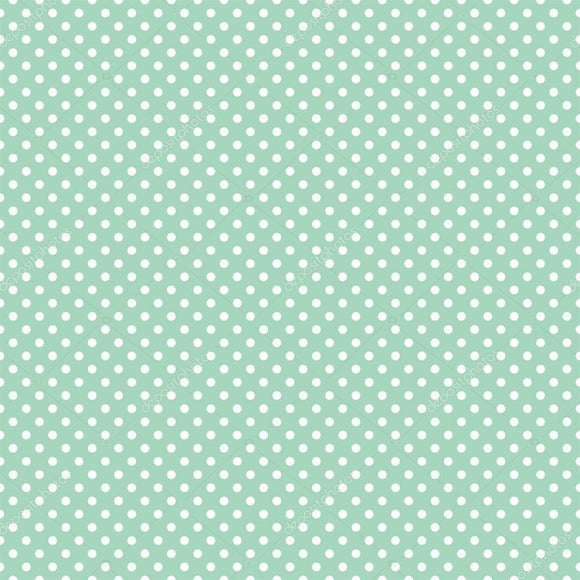 Mini Polka Dots on Mint Green Print Photography Backdrop