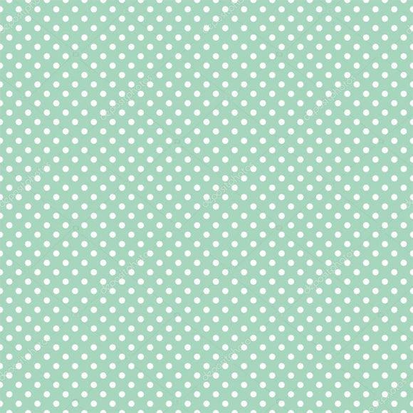 Mini Polka Dots on Mint Green Print Photography Backdrop