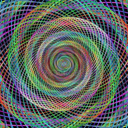 Multicoloured Wired Spiral Swirl Print Photography Backdrop
