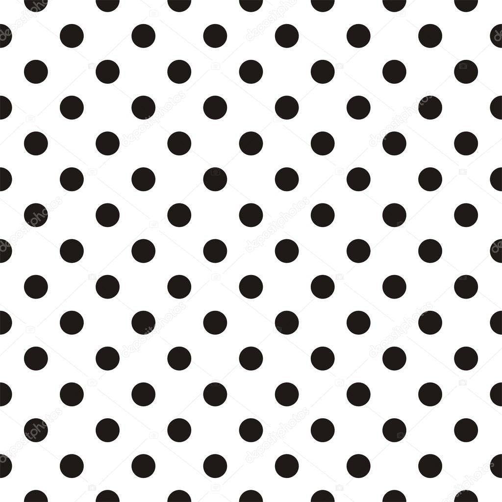 Black Polka Dots on White Background Print Photography Backdrop