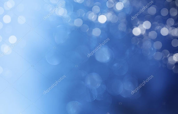 Blue Lights Bokeh Print Photography Backdrop