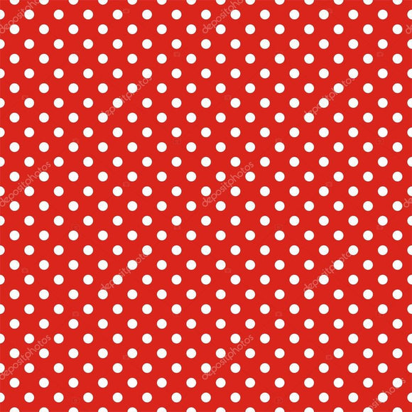 Red Retro Seamless Vector Dots Print Photography Backdrop