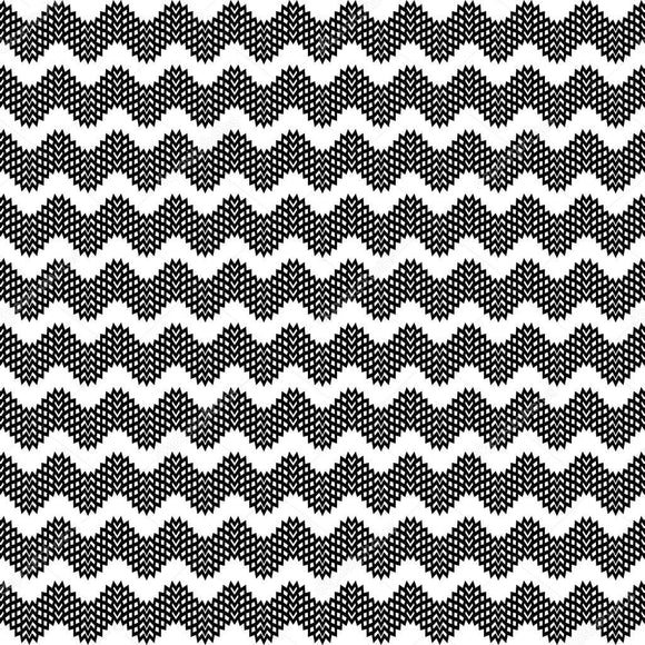 Modern Black and White Chevron Print Photography Backdrop