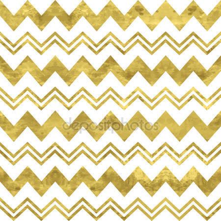 White and Gold Chevron Print Photography Backdrop