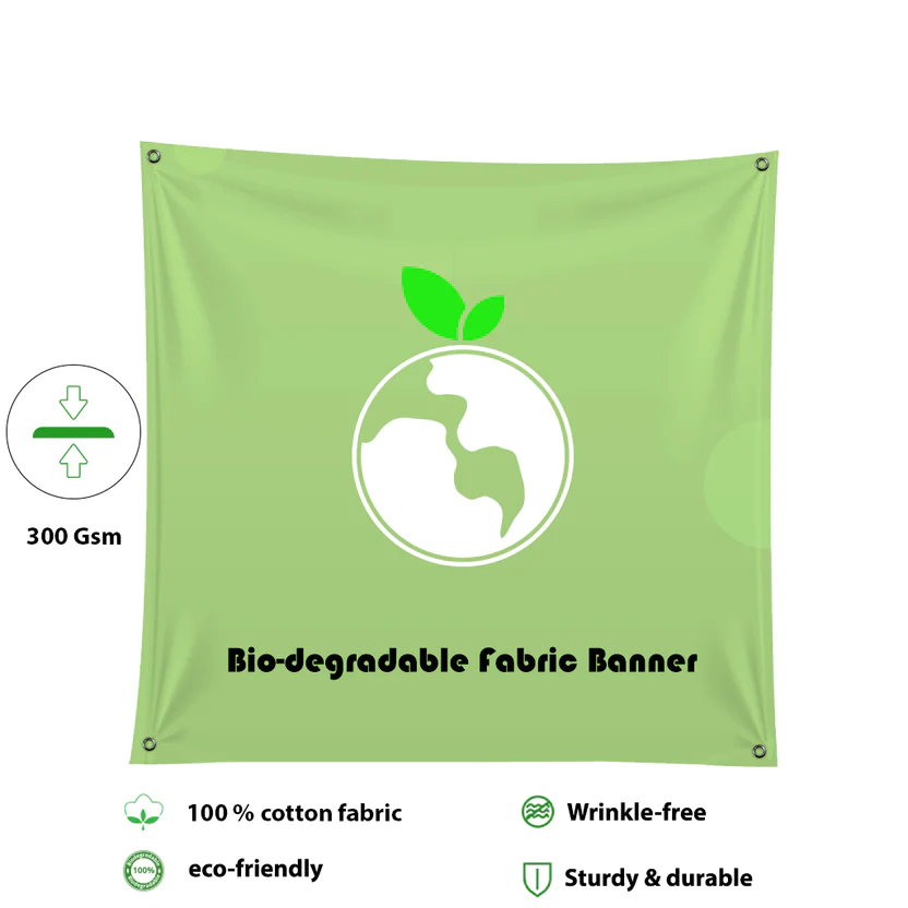 Bio-degradable Fabric Banner Printing ( Pure Cotton)