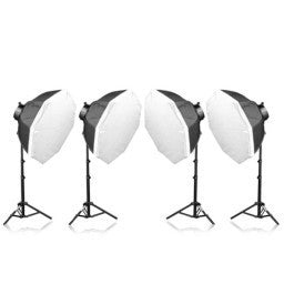 4 Head Powerful 5 Lamp Softbox Video Lighting Kit 3000W