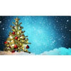 Snowy Blue Photo Christmas Print Photography Backdrop